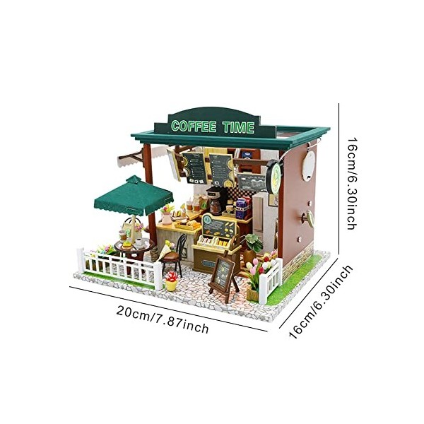 caizhe Kit de cabane en Bois Bricolage | Kit de Maison de poupée Bricolage créatif,Jouets éducatifs dapprentissage Anniversa