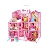 Maison de Poupées, Trois Couches étages Maison Poupée, Maison de Poupée avec Meubles et Accessoires, Jouet de Rôle, Jouets de