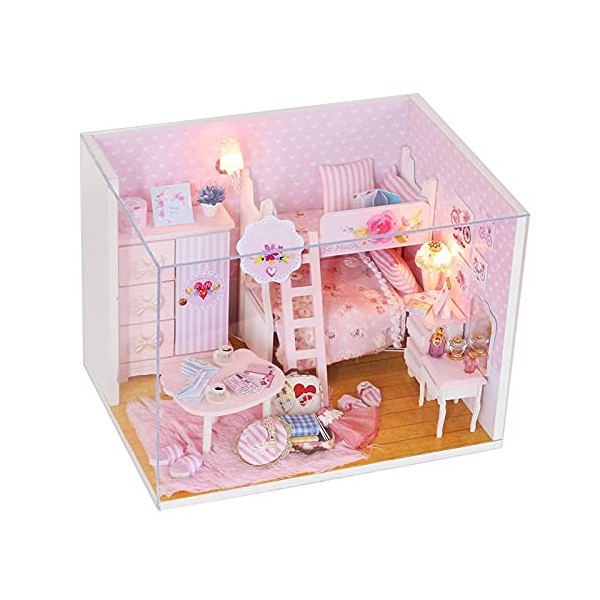 Maison de poupée Miniature, Mini kit de Maison de poupée sûre pour Les Enfants pour la décoration de la Maison de la Chambre 