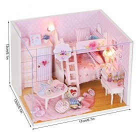 Maison de poupée Miniature, Mini kit de Maison de poupée sûre pour Les Enfants pour la décoration de la Maison de la Chambre 
