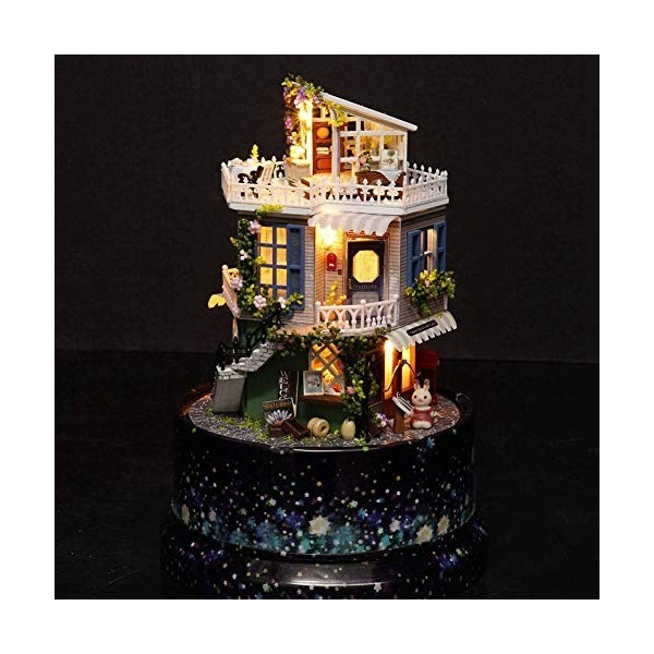 Kit Book Nook DIY En Bois - Puzzle 3D "Noël Coloré" Avec LED | Décoration Bibliothèque, Cadeau Créatif Adulte