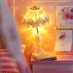 Maison de poupée Miniature, Mini kit de Maison de poupée Rose Longue durée de Vie pour la décoration de la Maison de la Chamb