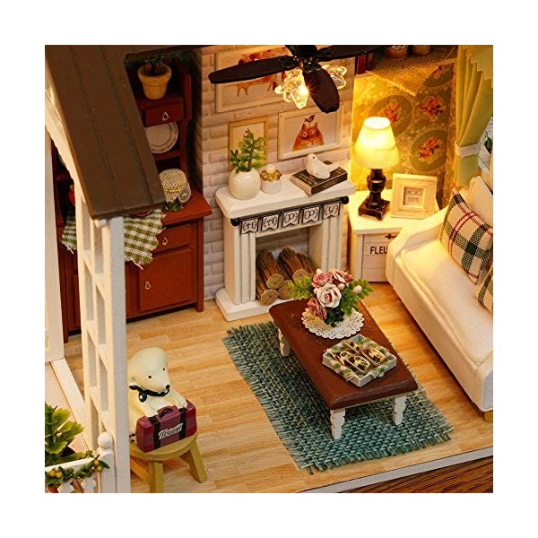 Weikeya Miniature de Maison de poupée, Artisanat Fait Main de Maison pour la décoration de pièce pour Le Cadeau pour des Enfa