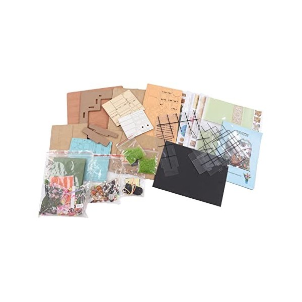 Gedourain Kit de Maison de poupée Miniature à Faire soi-même, échelle 1:24 Plus Lisse Beau Jouet Pratique de Puzzle de Patien