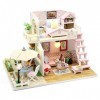 HanYing Maison de poupée Bricolage ? Loft 3D Maison de poupée Miniature en Bois avec des Meubles Mini Villa ModelApartment Mo