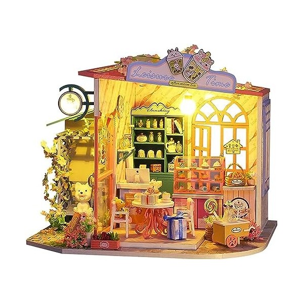 Kit De Maison Miniature Bricolage En Bois 3D Maison De Poupées Réaliste Avec Meubles Cadeau Danniversaire De La Fête Des Enf