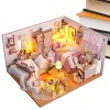 Shareed Bricolage Miniature Maison poupée | Maison poupée en Bois,Mini Maison poupée réutilisable avec Housse Anti-poussière 