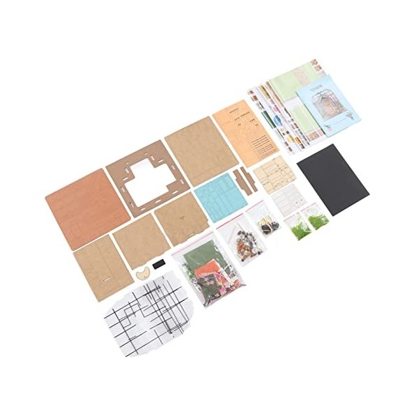 SALALIS Kit de Maison de poupée Miniature Bricolage, Jouet de Puzzle Multi-usages Plus Lisse à léchelle 1:24 pour la fête