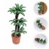 Toyvian 3 Pièces Maison De Poupée Arbre en Pot Ornement De Jardin Fleur Miniature Plantes De Jardin Décor De Mini Pots Pot po