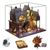 Magic Castle Kit de maison miniature à faire soi-même, modèle de puzzle pour maison de poupée fait à la main, échelle 1:24, c