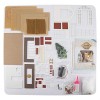 Tomantery Kit de maison de poupée miniature, adorable maison de poupée faite à la main 3D pour décoration de bureau pour cade