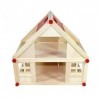 Freda - Dolls House - Made Of Wood - 2 Floors - With Carry Handle - 40 x 25 x 38 cm