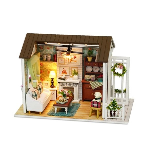 Weikeya Maison de poupée Bricolage, Kits de modèles de Maison Bricolage sûrs et fiables pour Les Enfants pour la décoration d