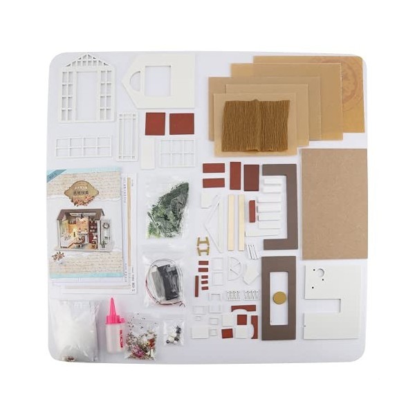 Tomantery Kits de modèle de Maison de Bricolage, Artisanat en Bois sûr et fiable Maison de poupée Bricolage pour Enfants pour