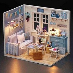 predolo Kit de Maison de Poupée Miniature Bricolage 1/24 avec Modèle de Meuble Cadeau Frais