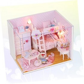 TOYANDONA Kits Miniatures Bricolage Maison en Bois Mini Kits De Maison Mini Kit De Mobilier De Chambre Modèle De Maison en Bo