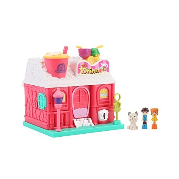 URFEDA Maison de poupées pour Enfants 2-in-1 Convertible Maison Magique avec Meubles et Poupée Jeux de Maison de poupées pour