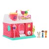 URFEDA Maison de poupées pour Enfants 2-in-1 Convertible Maison Magique avec Meubles et Poupée Jeux de Maison de poupées pour