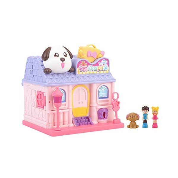 URFEDA Maison de poupées pour Enfants 2-in-1 Convertible Maison Magique avec Meubles et Poupée Jeux de Maison de poupées pour