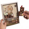 Maseaxi Maisons poupées Miniatures Bricolage - Kit Miniature Cadre Photo en Bois 3D Magic World | Maison en Bois avec Ensembl