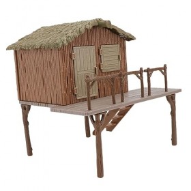 1 Pc Modèle De Maison De Simulation Accessoires De Décor De Train Modèle De Petite Maison en PVC Modèle Darchitecture Orneme