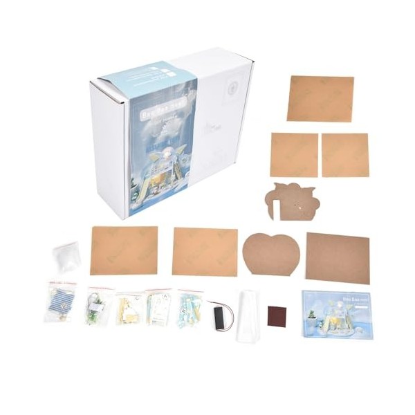 Kit de Maison de poupée, Mini Maison de poupée Miniature en Bois Maison de poupée Jouet Cadeau danniversaire pour Les Amis p