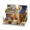 misppro Kit maison de poupée miniature à monter soi-même – Maison Hokkaid échelle 1:24 avec lumières