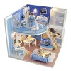 WonDerfulC Kit de maison de poupée miniature en bois Loft Créatif Maison de poupée Modèle 3D Assemblage Artisanat Jouets fait