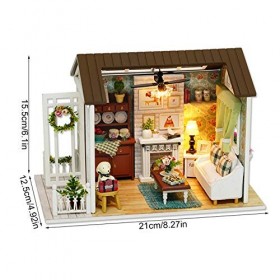 Changor Maison de poupée Bricolage, Adorable Maison de poupée Miniature pour Cadeau pour Enfants pour la décoration de Bureau