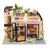 XLZSP Maison de poupée miniature créative à faire soi-même, maison de poupée en bois, kit de puzzle pour enfants, cadeau dan