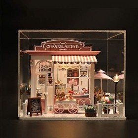 luckiner Maison de poupée miniature - Kit de meubles de maison de poupée - Avec housse anti-poussière - Accessoires de montag