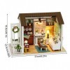 Weikeya Kit de Maison de poupées Miniatures, Maison Faite à la Main Adorable sûre et fiable pour la décoration de la Chambre 