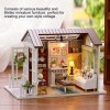 Maison de poupée miniature à faire soi-même, maison de poupée miniature avec lumière LED, cadeaux pour amis parents, vacances