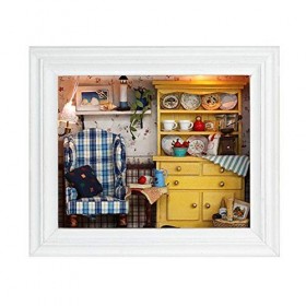 EVTSCAN Élégant Mini Bricolage Jouet Maison de poupée Deisgn Cadre Photo pour la décoration intérieure, Un Merveilleux Cadeau