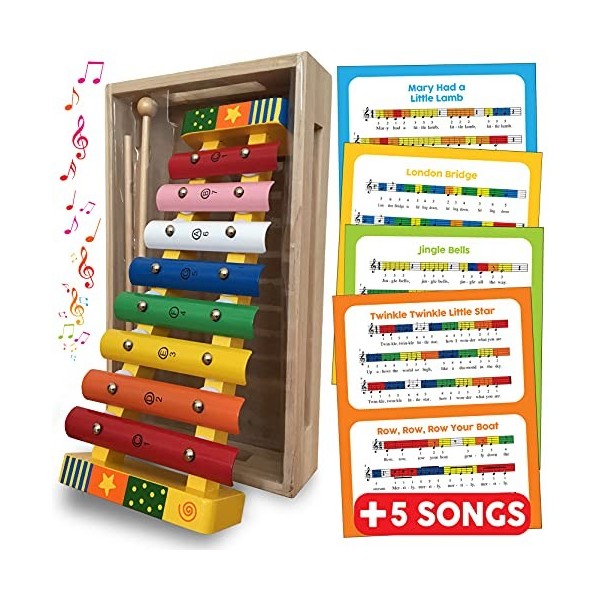 bee SMART — Xylophone - Instruments de Musique pour bébé - Instrument de Musique Xylophone en Bois pour Les Enfants - Présent