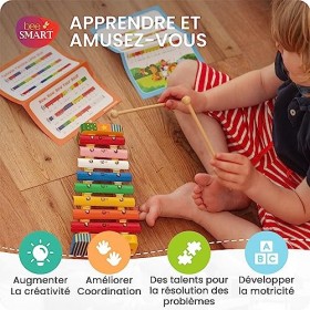 bee SMART — Xylophone - Instruments de Musique pour bébé - Instrument de Musique Xylophone en Bois pour Les Enfants - Présent