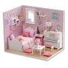 Hilitand Bricolage Maisons De Poupées Miniature Maison De Poupée en Bois Jouets pour Enfants Cadeau danniversaire Petit Amie