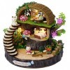 Heaveant Maison de poupée, Bricolage Artisanal Lourd Kit de Maison de poupée Miniature modèle forêt Maison Cadeau pour Enfant