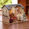 Oyunngs Maison de poupée Bricolage Maison de poupée Miniature Bricolage Mignon Maison Kit, Jouets artisanaux Grand Cadeau da