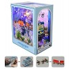 Kit Coin Livre Bricolage, Serre-Livres Puzzle En Bois 3D Avec Lumière LED Kit Dinsertion Détagère Coin Livre Maison Poupée 