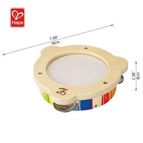 Hape - E0304 - Instrument de Musique en Bois Premier Age - Tambourin