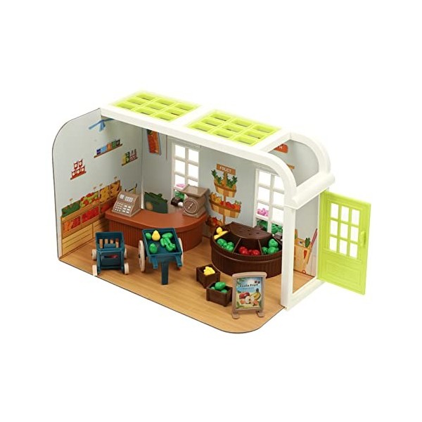 Vaguelly 1 Ensemble De Jouets pour Maison De Poupée Décor De Cuisine Fournitures De Toile De Fond pour Salle À Manger Jeu pou