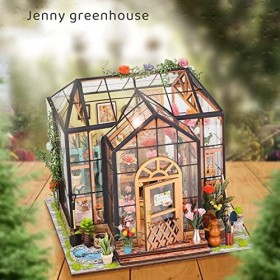 MUNEFE Kit De Maison De Poupée Miniature à Monter Soi-même, Jouet Puzzle à Léchelle 1:24, Mini Maison De Poupée en Bois, Jou