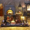Kit maison de poupée miniature à faire soi-même - Cabane magique - Mobilier de maison de poupée assemblé à la main avec musiq