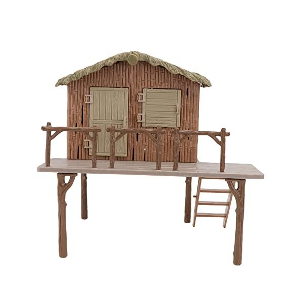 Unomor 1Pc Simulation Maison Modèle Mini Village Maisons PVC Petite Maison Modèle Maison De Poupée Villa Maison Simulation Ma