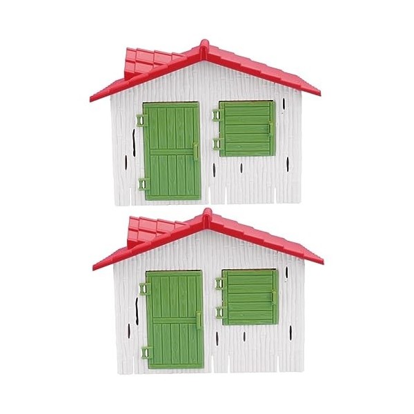 Unomor 1Pc Simulation Maison Modèle Mini Village Maisons PVC Petite Maison Modèle Maison De Poupée Villa Maison Simulation Ma