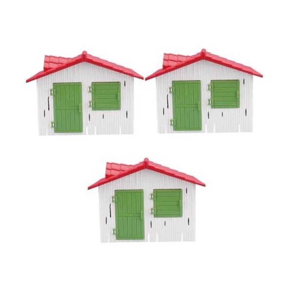 Unomor 1Pc Simulation Maison Modèle Mini Village Maisons PVC Petite Maison Modèle Maison De Poupée Villa Maison Simulation Ma