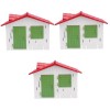 Unomor 1Pc Simulation Maison Modèle Mini Village Maisons PVC Petite Maison Modèle Maison De Poupée Villa Maison Simulation Ma