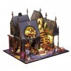 Magic Castle Kit de maison miniature fait à la main, modèle puzzle pour maison de poupée, échelle 1:24, cadeau créatif pour e