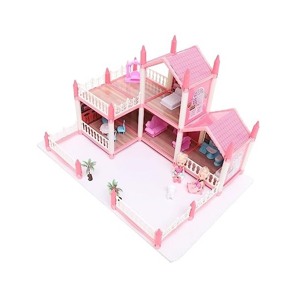 SAFIGLE 1 Jeu Jouets Miniatures Bricolage Grand Château Jouet Kit De Cadre De Puzzle Villa Simulée Casse-tête Maison De Poupé